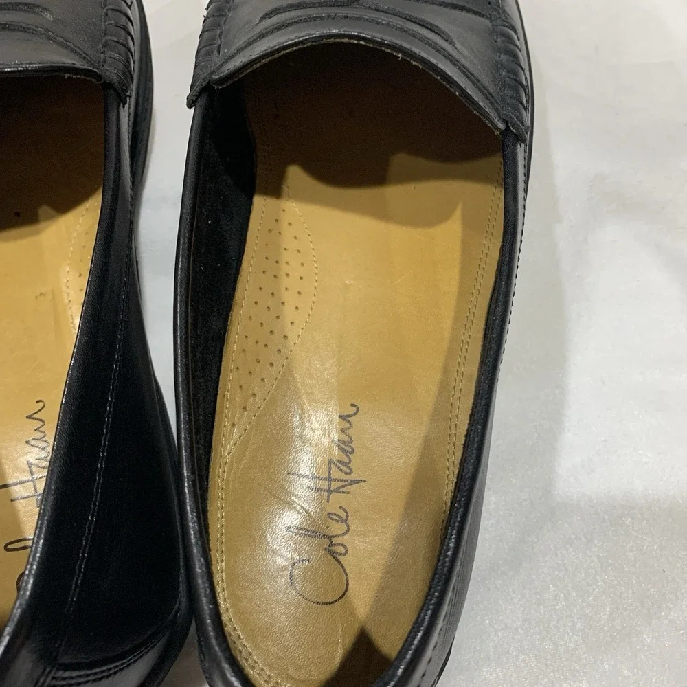Cole Haan shoes Pinch Cup Penny Moc Slip-On Loafers Black Leather‎ C07637 SZ-12M